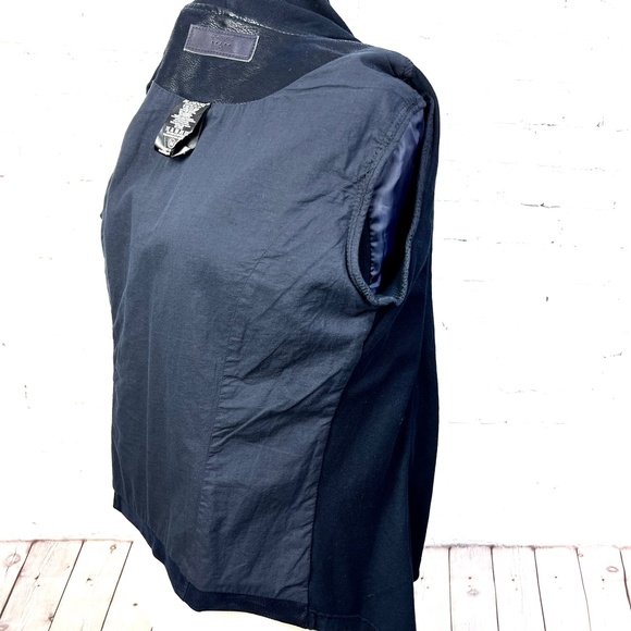 🚫SOLD!|•[BLANKNYC]•| Draped Full Zip Faux Leather Snakeskin Cardigan + Cotton - Picture 14 of 16